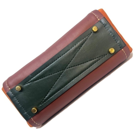 Coach Troupe Carryall in Colorblock F78545 Bag - Tan And Wallet Set - Picture 10 of 16